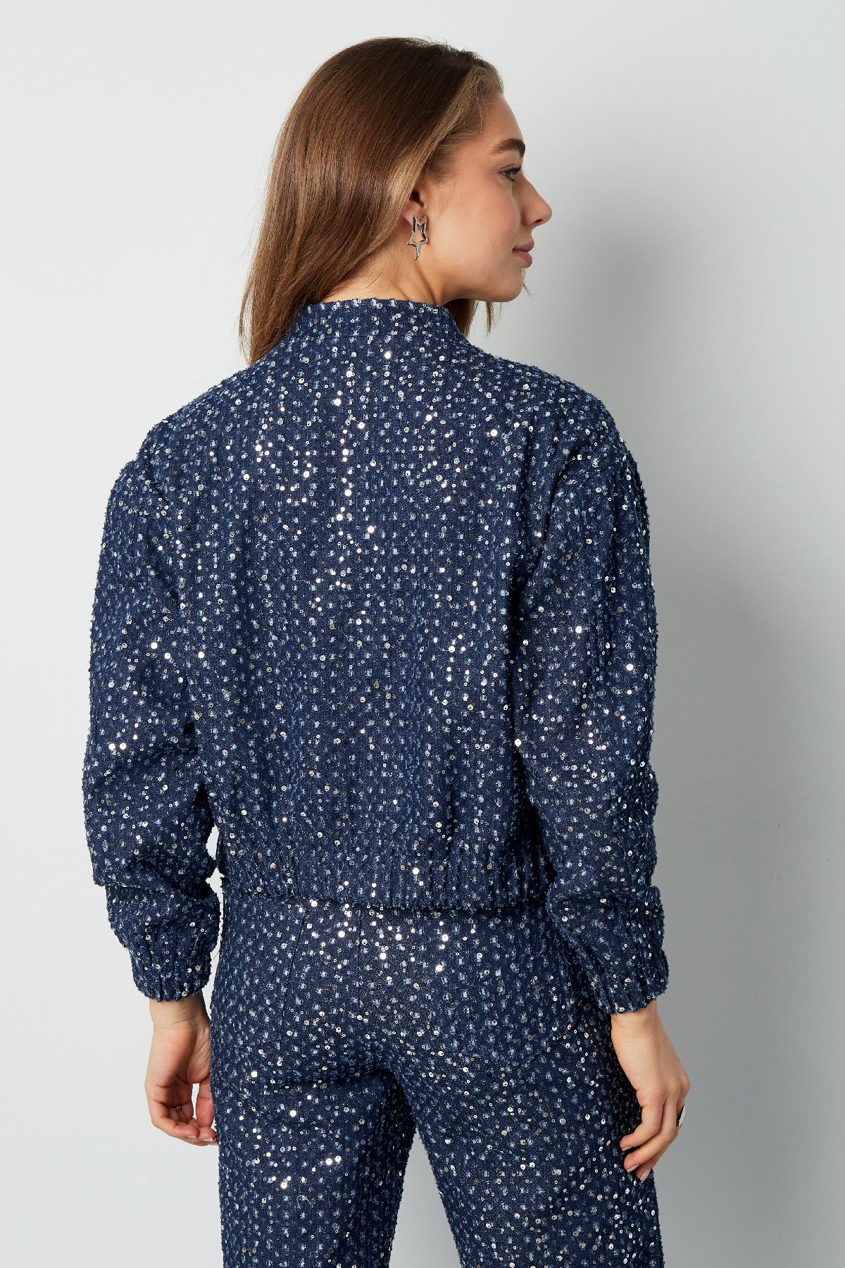 Giacca in denim con paillettes