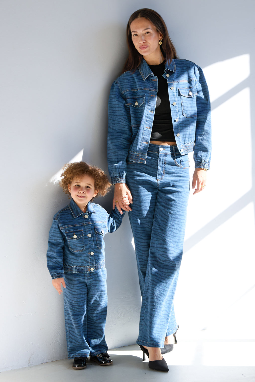 Pantaloni stile zebra gemellati bambino 8 anni