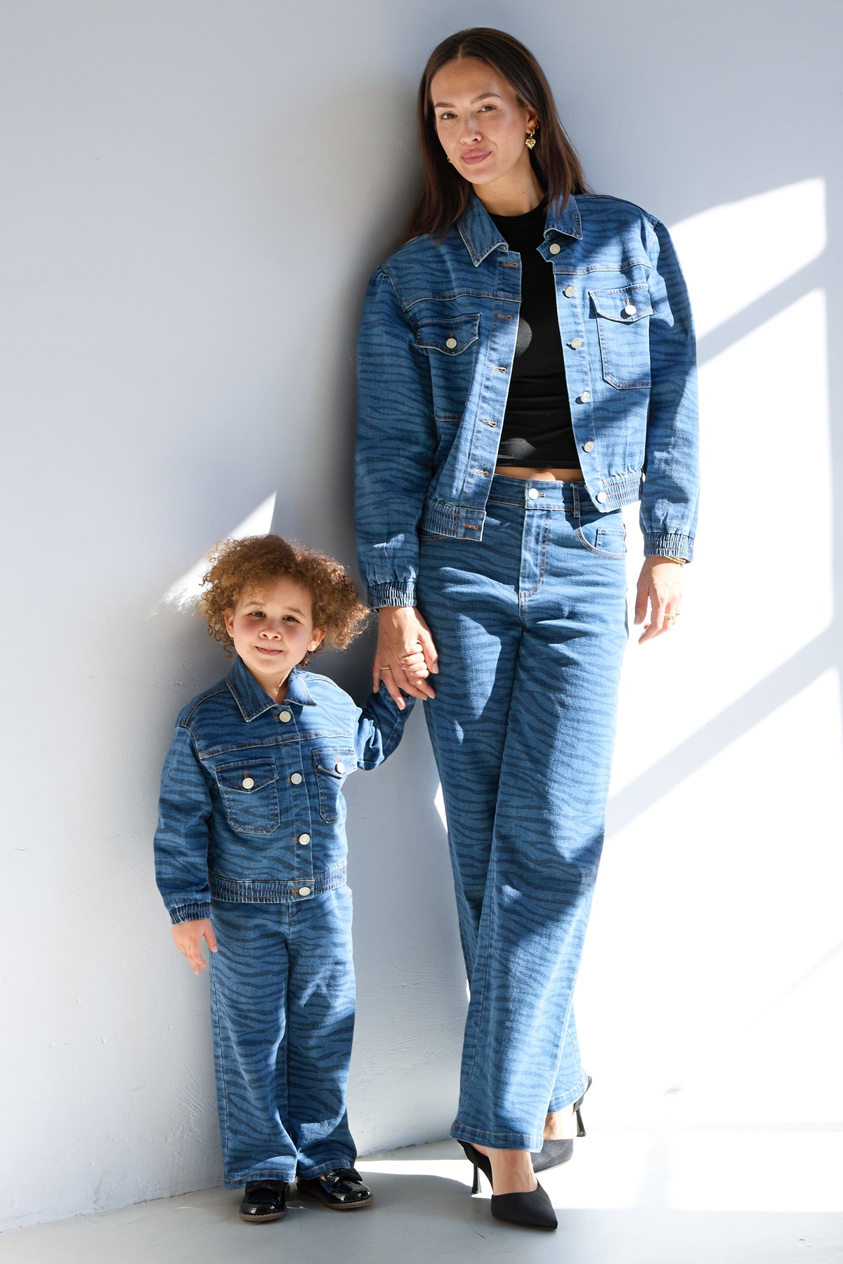 Pantaloni stile zebra gemellati bambino 8 anni