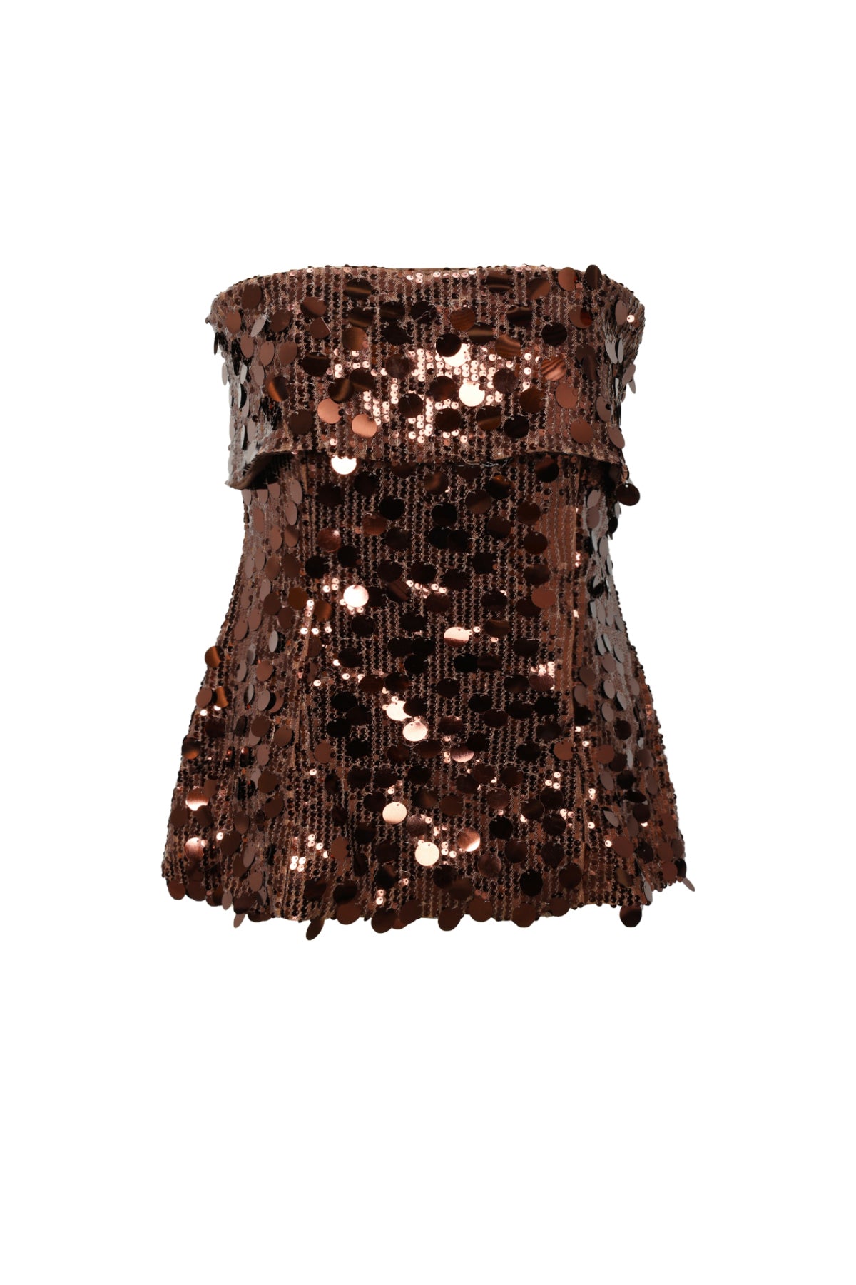 Fibra di poliestere (poliestere) Top senza maniche Paillettes Eleganti Tutti i vestiti adatti