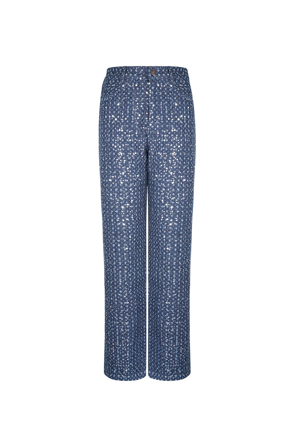 Jeans Denim con Paillettes
