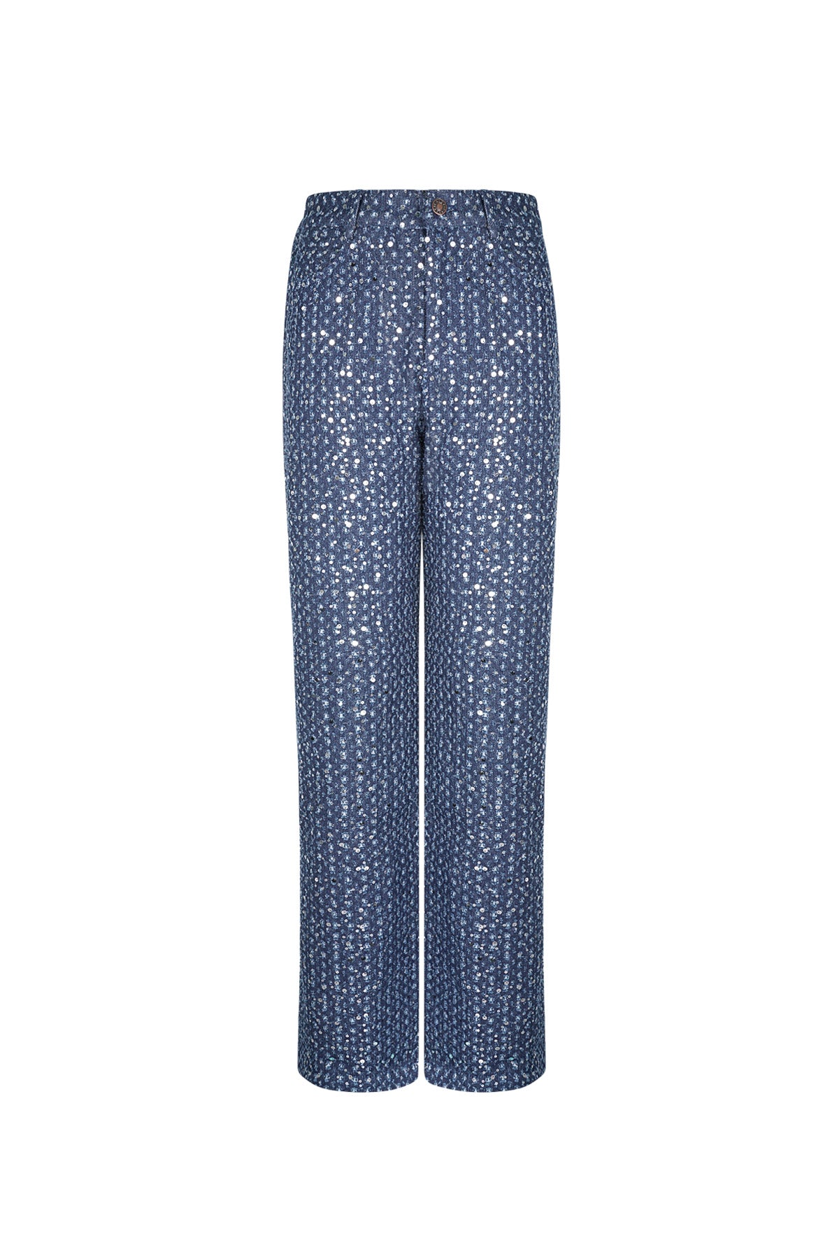Jeans Denim con Paillettes