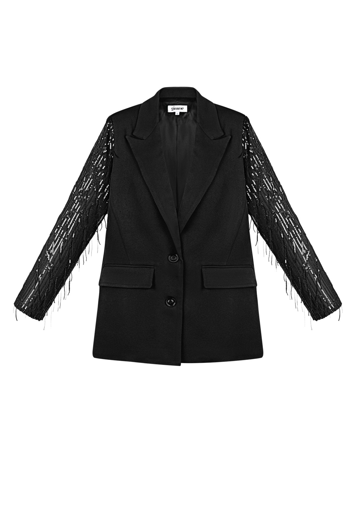 Blazer maniche glitterate