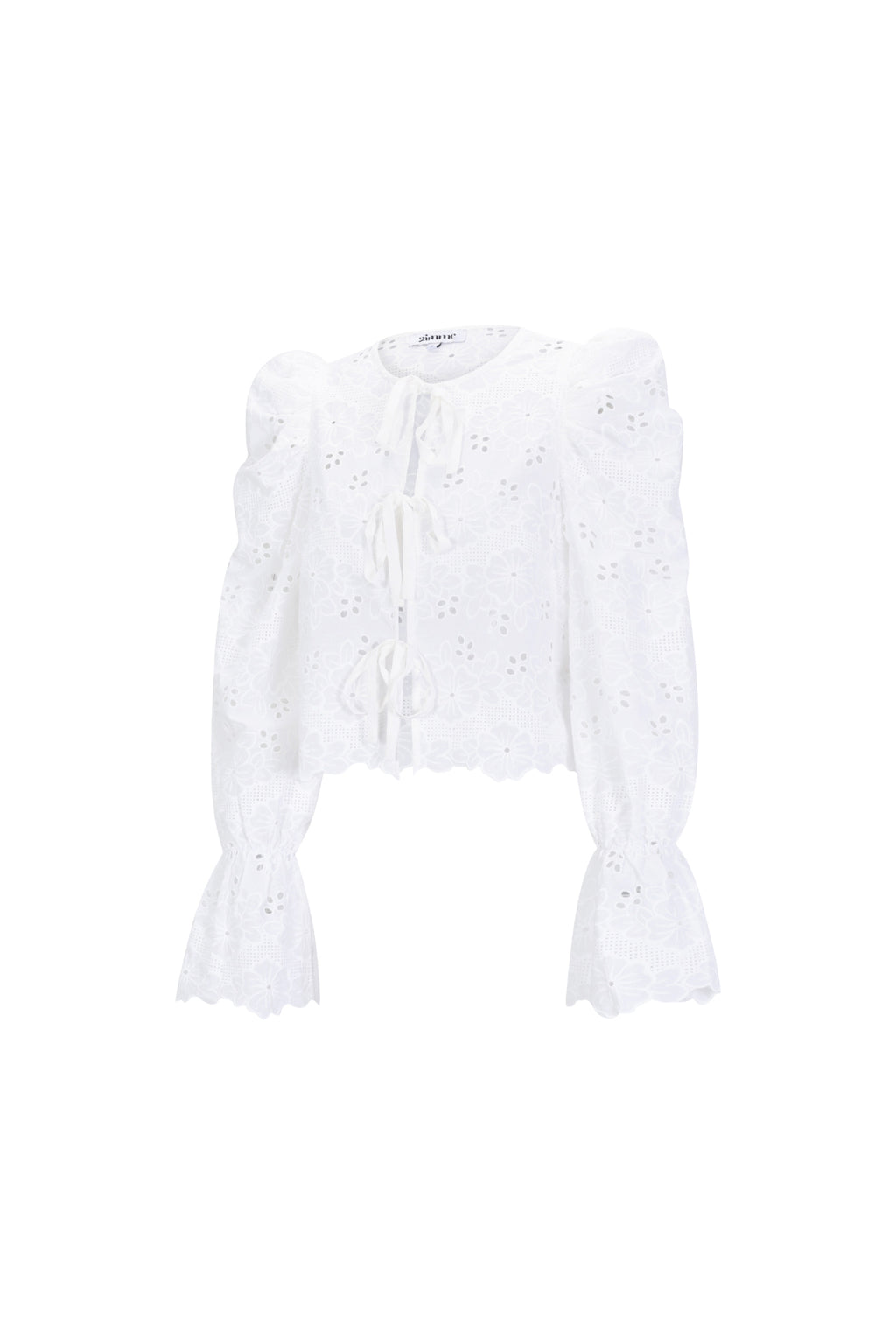 Top all&#39;uncinetto con fiocchi