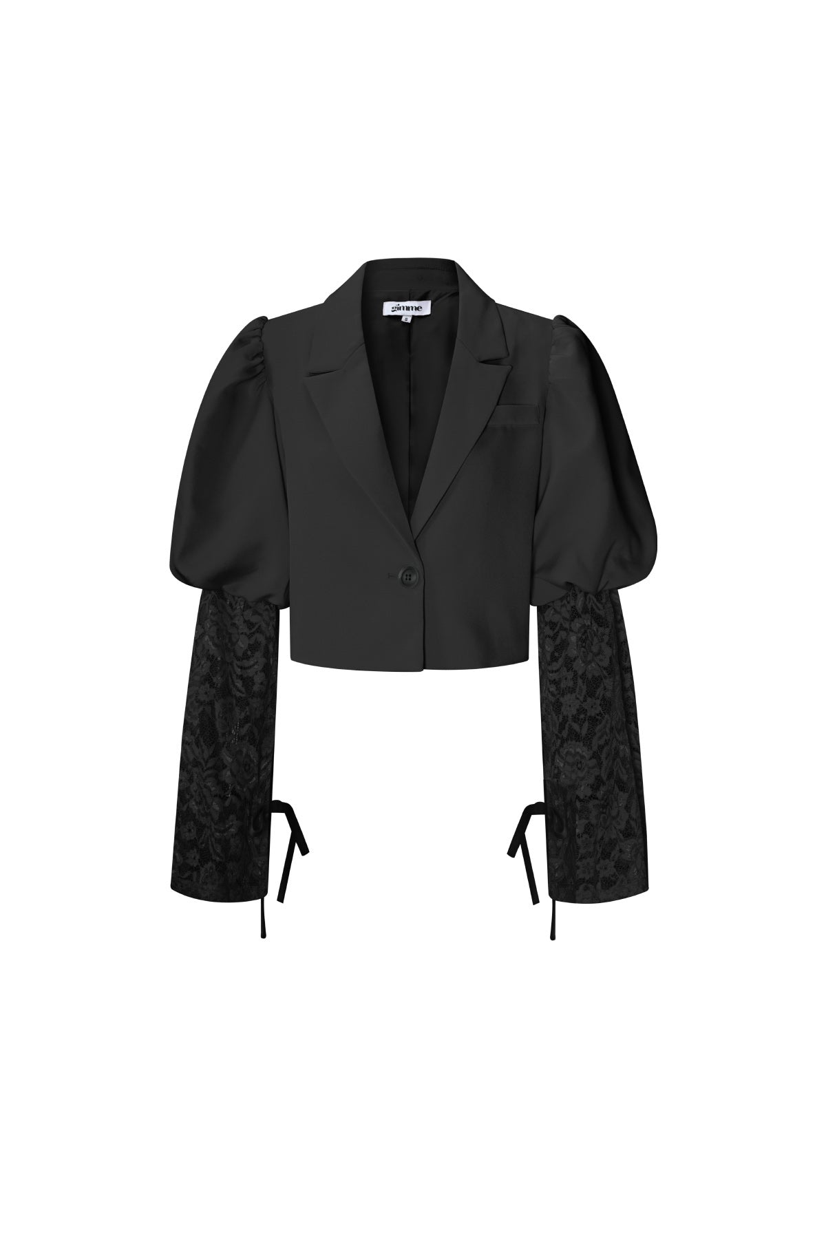 Blazer corto alla moda con pizzo