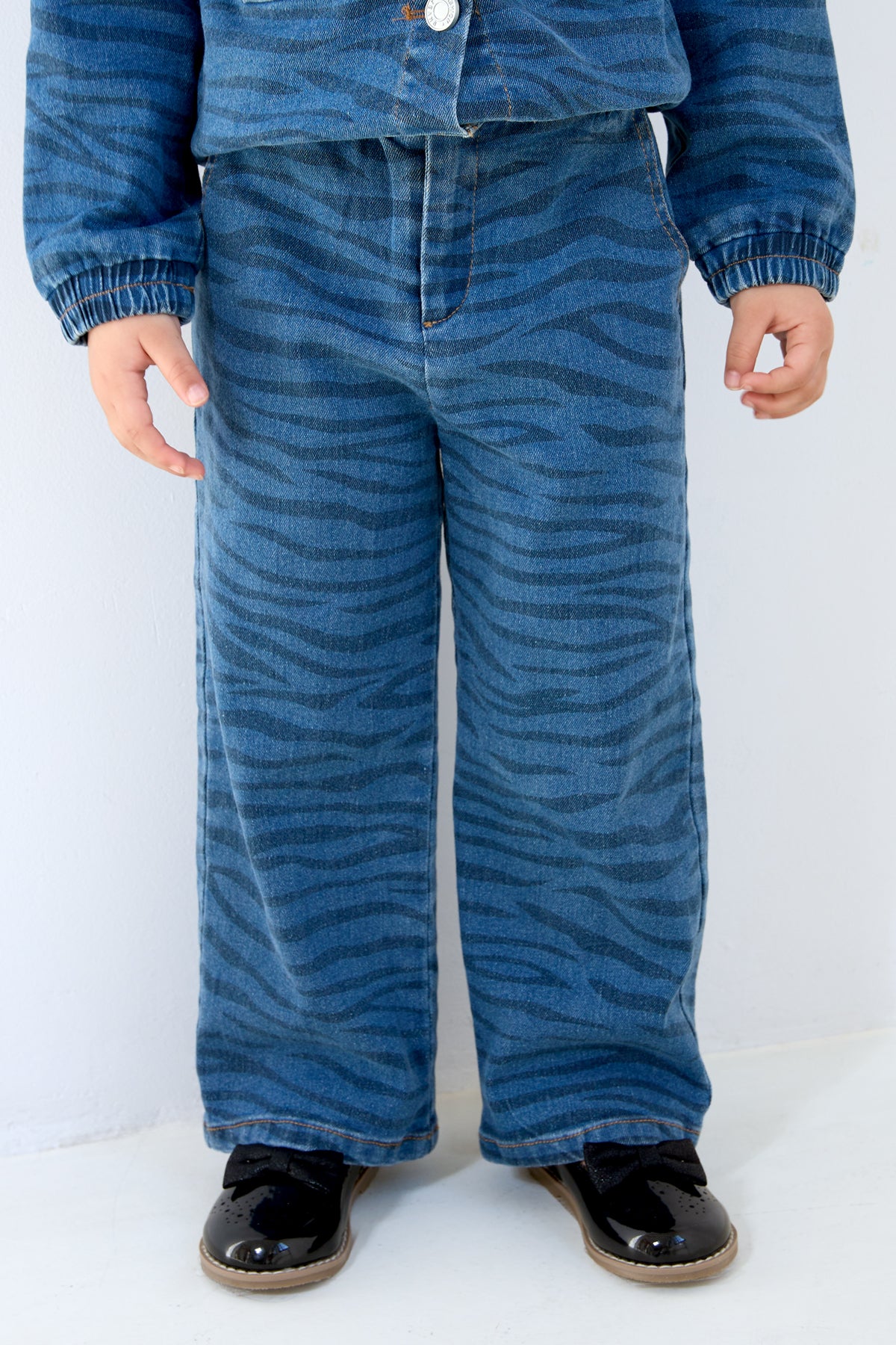 Pantaloni stile zebra gemellati bambino 8 anni