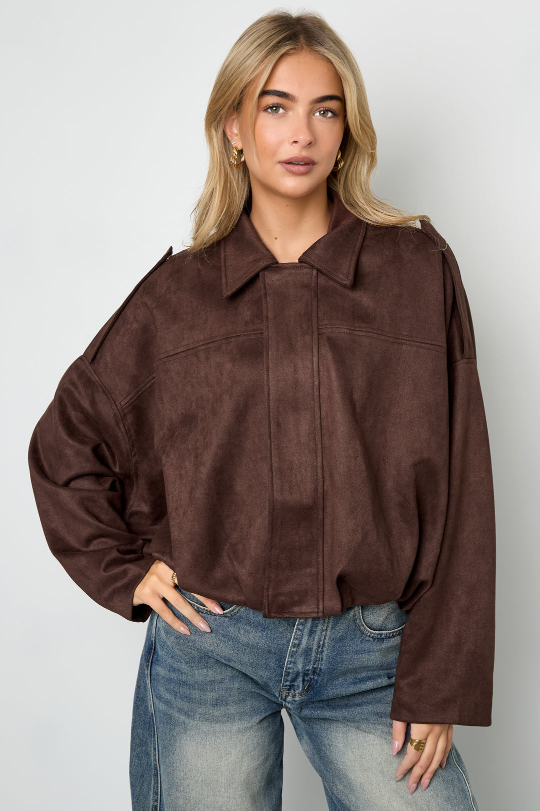 Giacca Kylie in pelle scamosciata