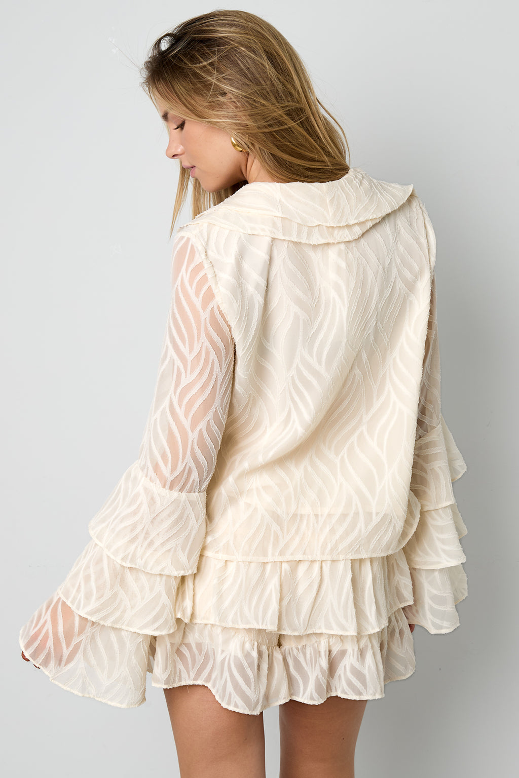 Set coordinato Foglie Bianche - Top a maniche lunghe