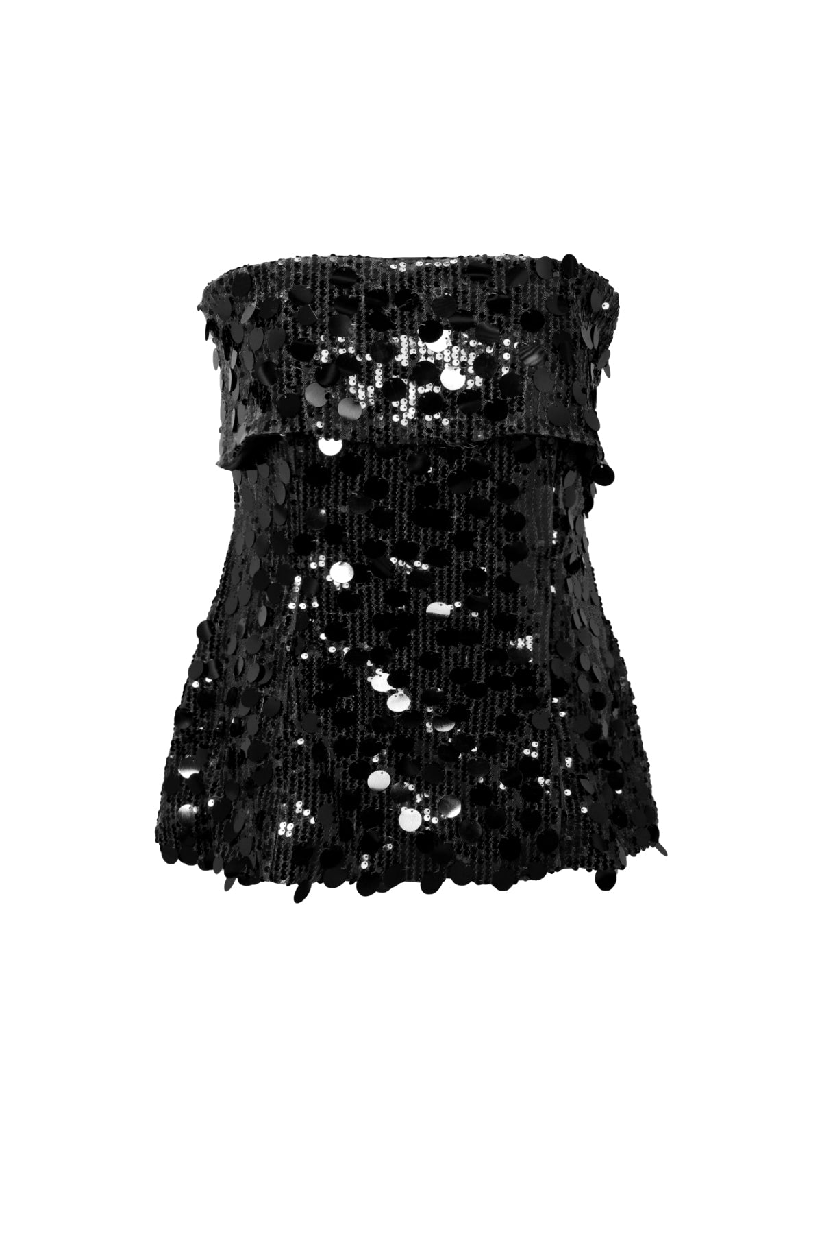 Fibra di poliestere (poliestere) Top senza maniche Paillettes Eleganti Tutti i vestiti adatti