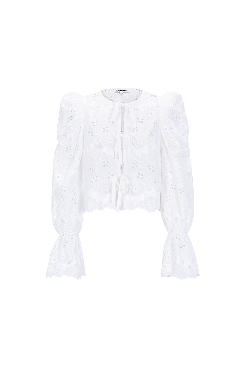 Top all&#39;uncinetto con fiocchi