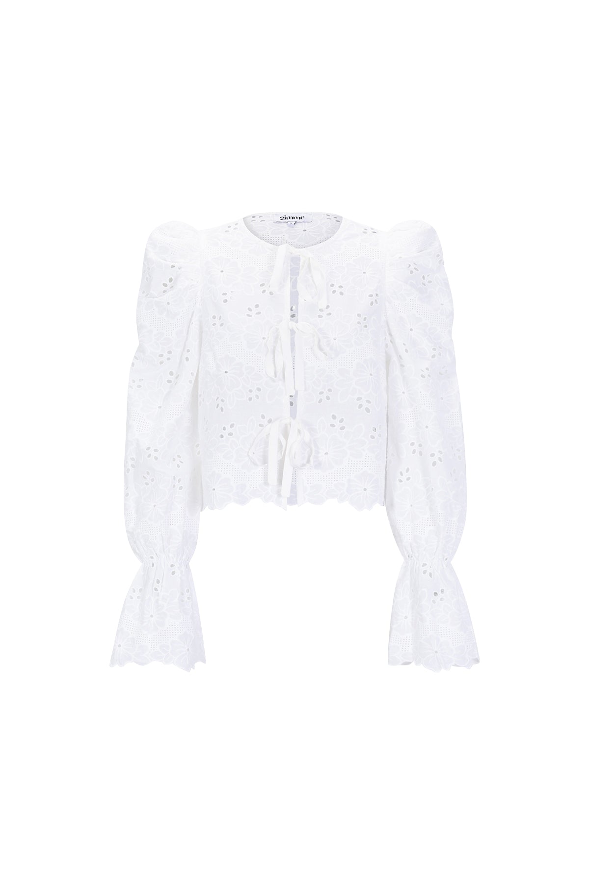 Top all&#39;uncinetto con fiocchi